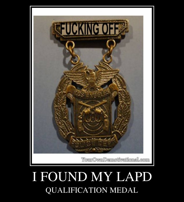 I FOUND MY LAPD